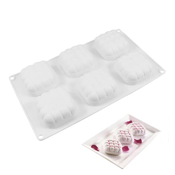 

1Pcs 6 Cavity Silicone Cake Mold Pillow Caks Molds For Mousse Dessert Fondant Mould Baking Decorating Accessories