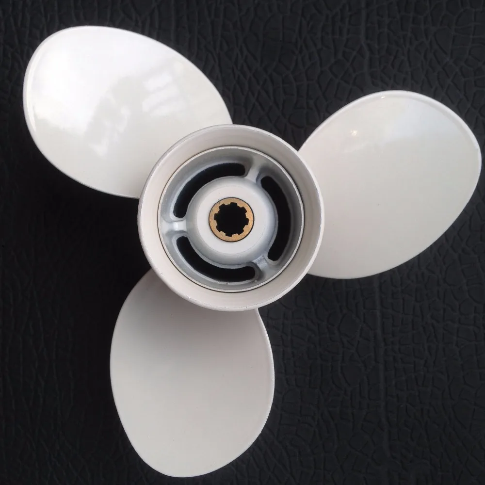 

Free shipping 9 1/4x11 Hidea propellers 9.9-15hp Hidea propellers15hp marine propeller 8 tooth spine aluminum propellers