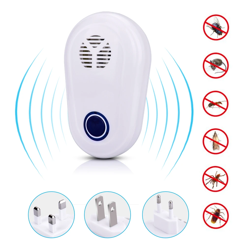 

Upgraded Ultrasonic Pest Control Repeller Electronic Plug in Insect Repellent Anti Mosquitoes Mice Bugs Spiders Reject