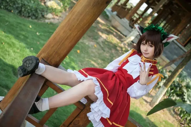 

Touhou Project Chen cosplay costume with hat