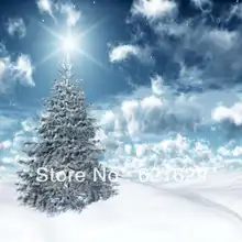 Snow scene 8’x8′ CP Computer-painted Scenic Photography Background Photo Studio Backdrop ZJZ-070