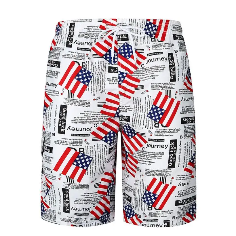Американский флаг princotton льняные шорты Для мужчин летние мужские бермуды