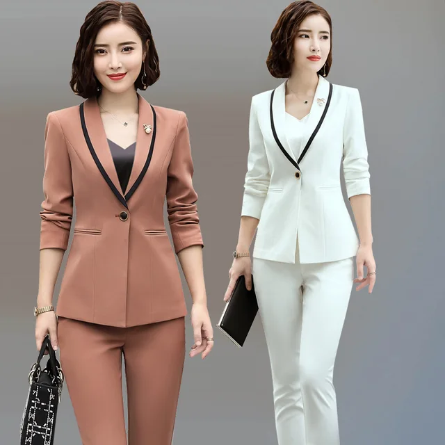 Best Offers High Quality 2018 New Small Suit Female Jacket Slim Business Slim Long Sleeve Suit Casual Commuter Two-piece Suit Best Offers High Quality 2018 New Small Suit Female Jacket Slim Business Slim Long Sleeve Suit Casual Commuter Two-piece Suit