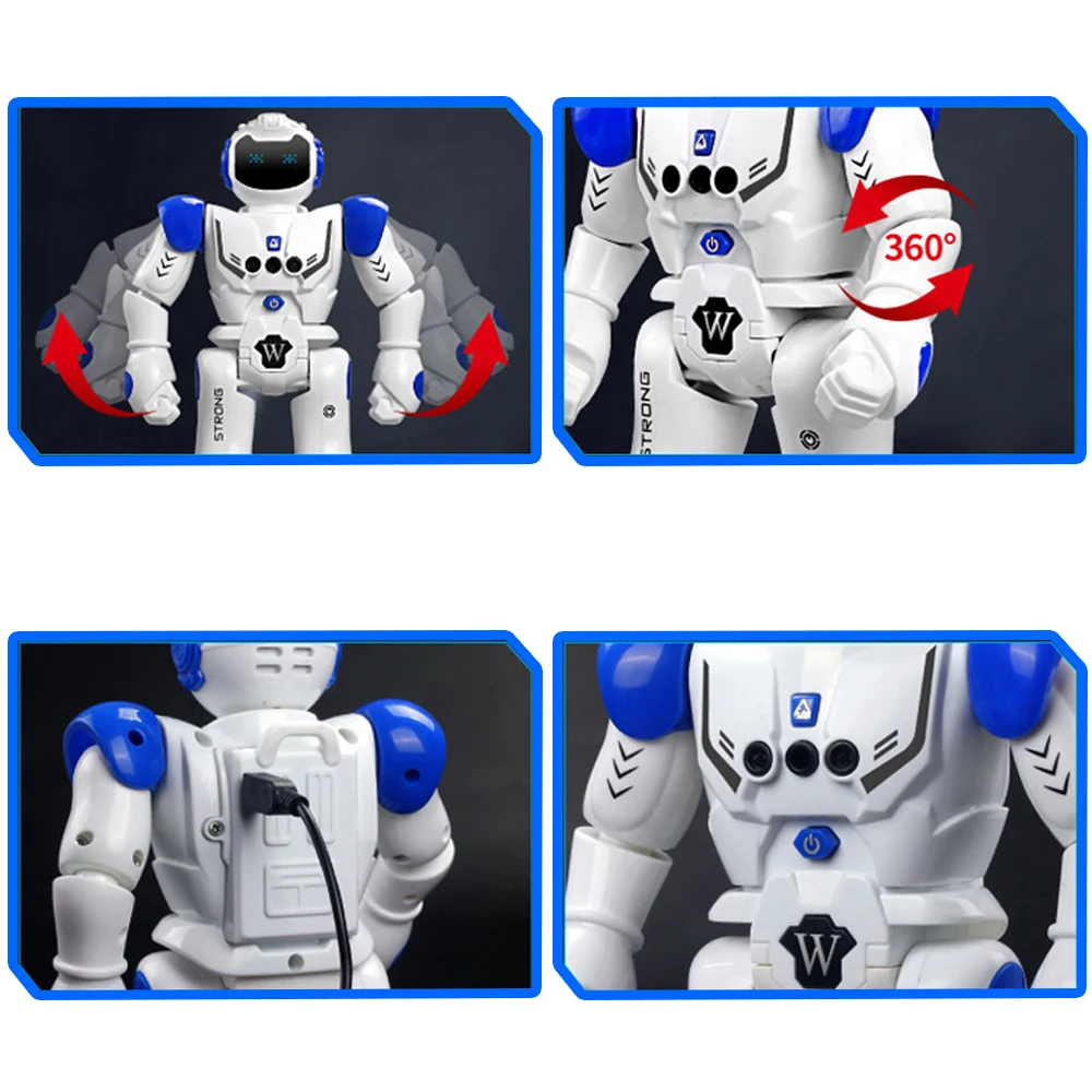  Remote Control Intelligent Robot Toy - Happytime Smart Action Robot Walking Sing Dancing Programmab - 33032215287