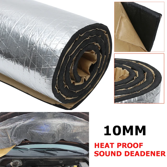 140 x 100cm/Roll 10mm Thick Car Heat Sound Deadener Deadening Cotton Noise Insulation Mat Auto