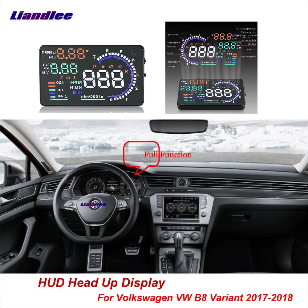 

Liandlee Car Head Up Display HUD For Volkswagen VW B8 Variant 2017-2018 Dynamic Driving Computer HD Projector Screen Detector