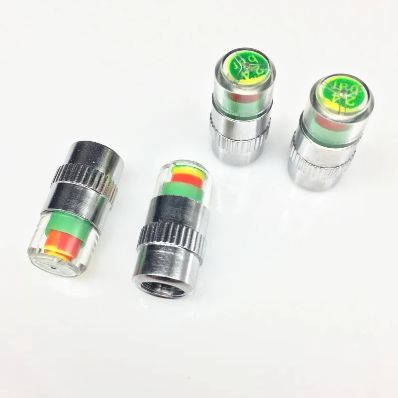 

4pcs 2.4bar Car Tire Air Pressure Valve Stem Caps Sensor Indicator For Chrysler Aspen Pacifica PT Cruiser Sebring Town Country