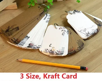

1set/lot NEW Vintage Chinese style Ink painting Kraft paper bookmark set/gift Tag/lable/card