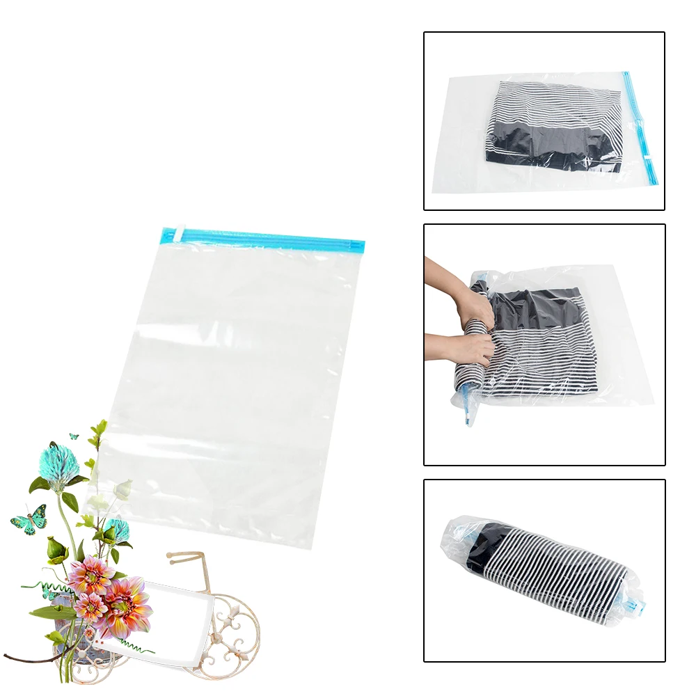 10pcs Vacuum Hand Roll Compression Bag Suction Explosion Proof Storage