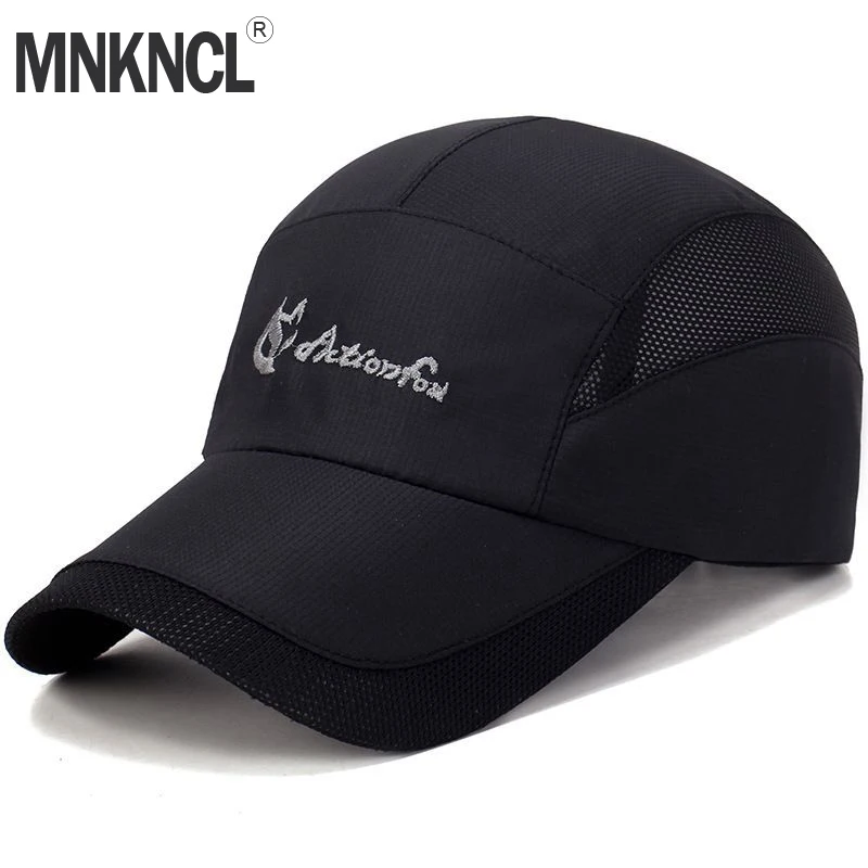 

MNKNCL 2019 New Fashion Summer Mesh Baseball Cap Outdoor Travel Quick-drying Cap Sunscreen Sun Hat Breathable Sports Running Cap