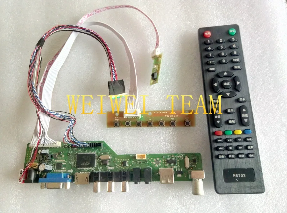 

TV HDMI VGA AV USB AUDIO LCD Controller Board For 14"15.6" B140XW01 B156XW02 LP156WH2 B156XW04 B156XTN02.1 LCD Screen