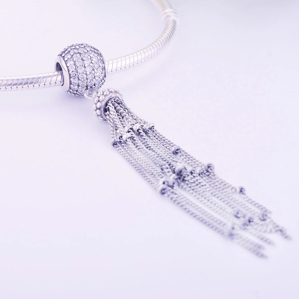 Fit Original Pandora Charm Bracelet Bangle 925 Sterling Silver Bead Enchanted Tassel Pendant Charm 2019 Spring DIY Jewelry Gift