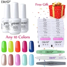 Выберите 10 цветов УФ-гель для ногтей Elite99 УФ-лак для ногтей замочить жидкость для снятия геля обертывания шлифовальные пилки для ногтей набор