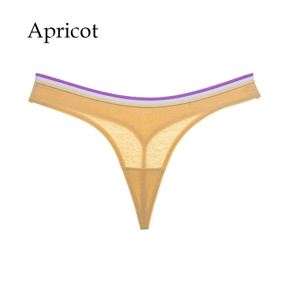1 шт., модные бесшовные хлопковые трусики, простой спортивный дизайн, трусики-стринги, мягкое сексуальное женское нижнее белье, мягкое женское сексуальное нижнее белье с низкой посадкой - Цвет: apricot Panties