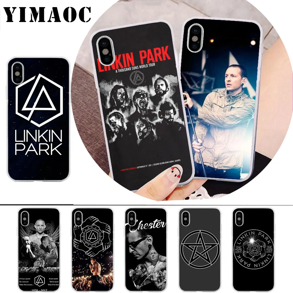 

YIMAOC Linkin Park Chester Bennington Soft Silicone Case for iPhone X r s Xr Xs Max 8 7 6S 6 Plus 5 5s SE