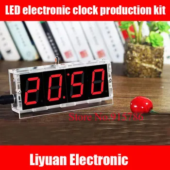 

LED electronic clock production kit / microcontroller chip components clock kit / Multifunction LED digital clock kit