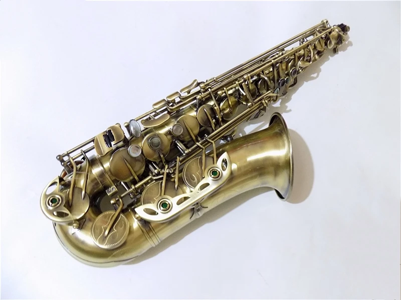 Antique Eb Alto saxophone with Case Brass Body woodwind Musical