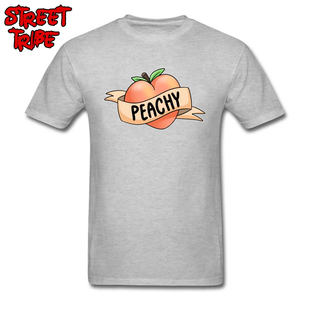 Just Peachy Street Short Sleeve Tops & Tees Labor Day O-Neck Cotton Man T Shirts Street Tees Fashionable Free Shipping Just Peachy grey