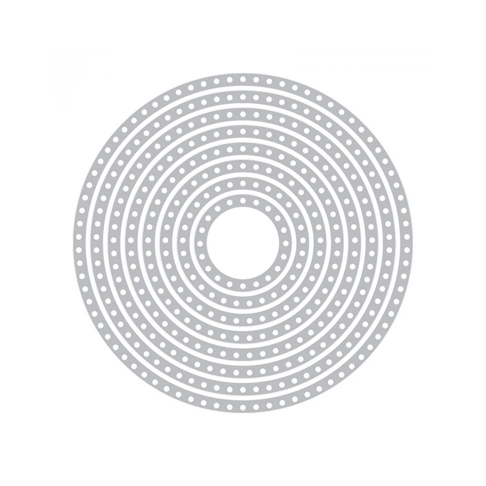 

HamyHo Metal Steel Cutting Dies Stencil Etched Round Frame For DIY Scrapbooking Paper/photo Card Embossing Dies Making Cards