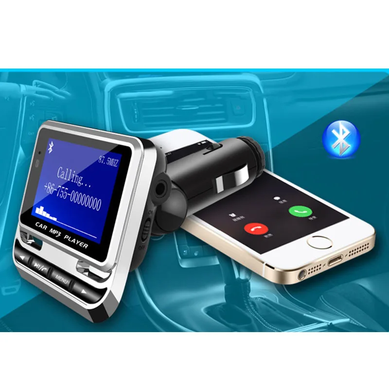 

New 1 Pcs Car MP3 Player Bluetooth Handsfree Wireless FM Transmitter Radio Adapter USB Charger CSL2018