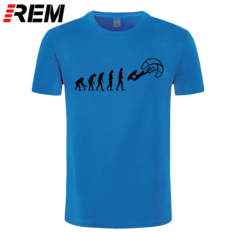 REM Funny Kitesurf Shirt-Kite Surfinger Evolution Kite Boarding, хлопок, футболка классная с принтом, облегающая футболка с буквенным принтом