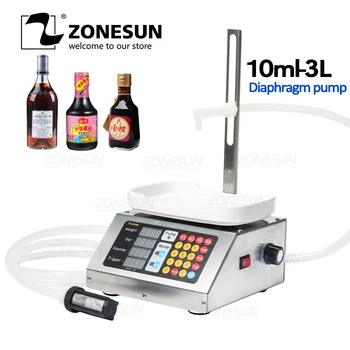 

ZONESUN 10-3000ml Small Automatic CNC Liquid Filling Machine 110V-220V Perfume Weighing Filling Machine Milk Drink Filler