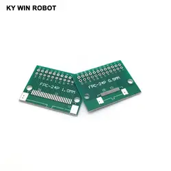 Бесплатная доставка Булавки g 5 шт./лот Double Side 0.5 мм 1 мм FFC Гибкие печатные платы 24 P 24 Булавки до 2.54 мм DIP moudle печатной платы адаптер гнездо