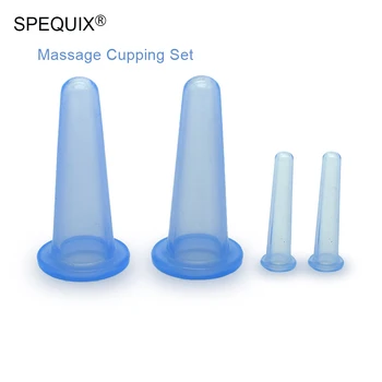 

SPEQUIX Vacuum Cup Anti Cellulite Silicone Massage Cups 4pcs Health Care Massage Face Neck Medical Pump Facial Suction Cup