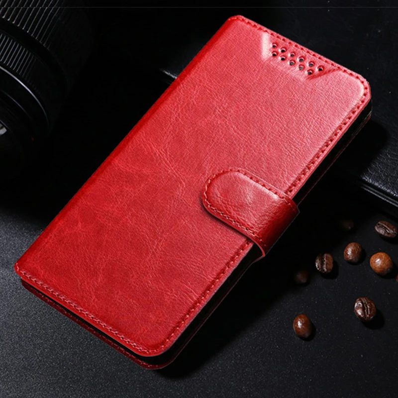 Coque Phone Case for Samsung S5670 Galaxy Fit Wave M 3 S7250 S8600 S Plus I9001 I9000 Leather Wallet Cover - Цвет: Red