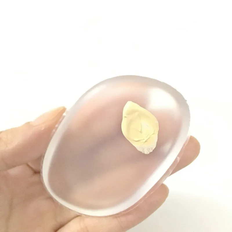 ELECOOL 1pc New Silicone Sponge Makeup Applicator Transparent Silicone