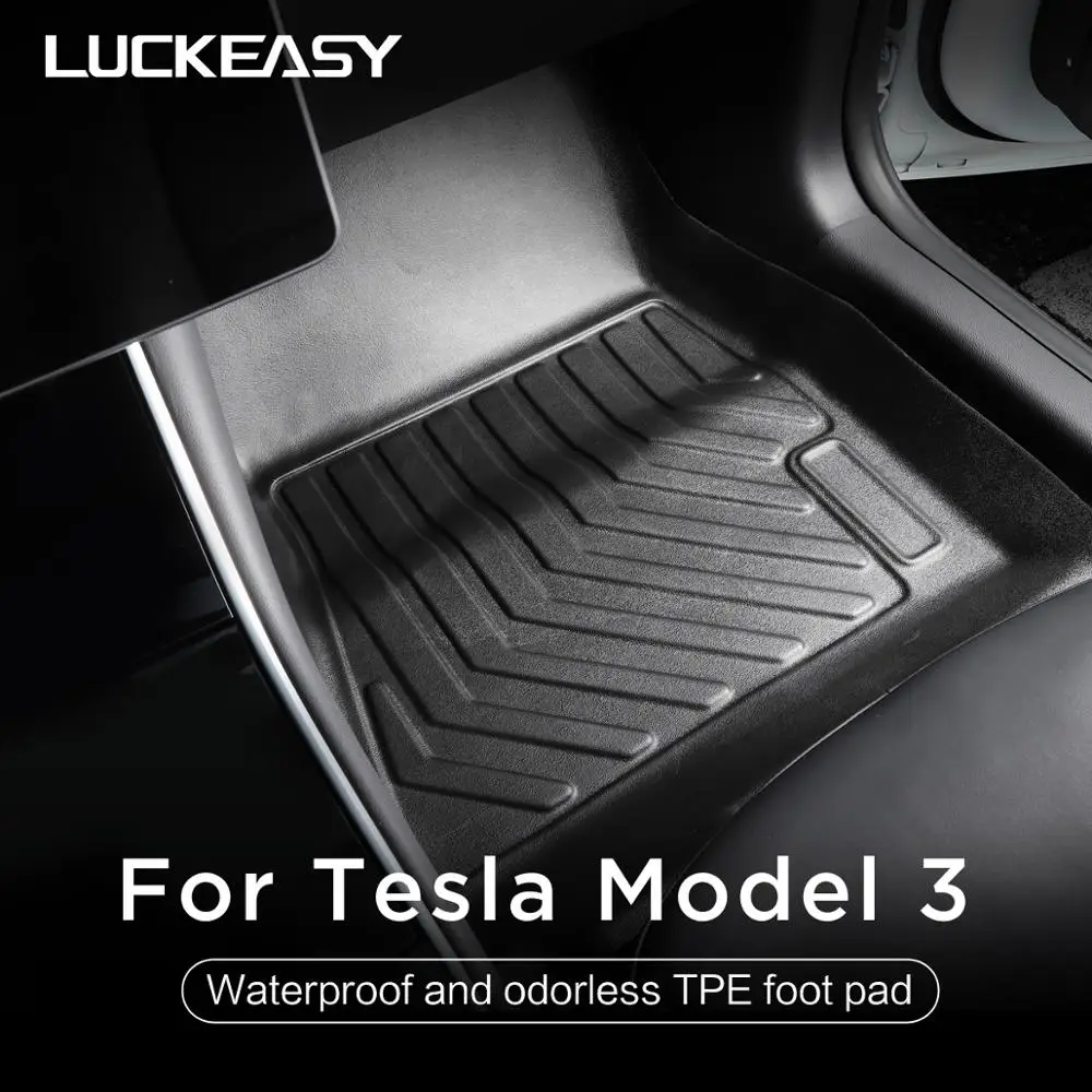 LUCKEASY для выбора Tesla модель 3 полный набор под заказ подходит всех погодных коврик