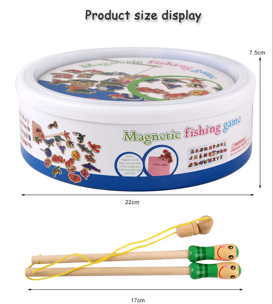 48 шт., детские деревянные магнитные рыболовные игрушки для родителей и детей, интерактивные игрушки для детей, 2 стержня, 46, игрушки для