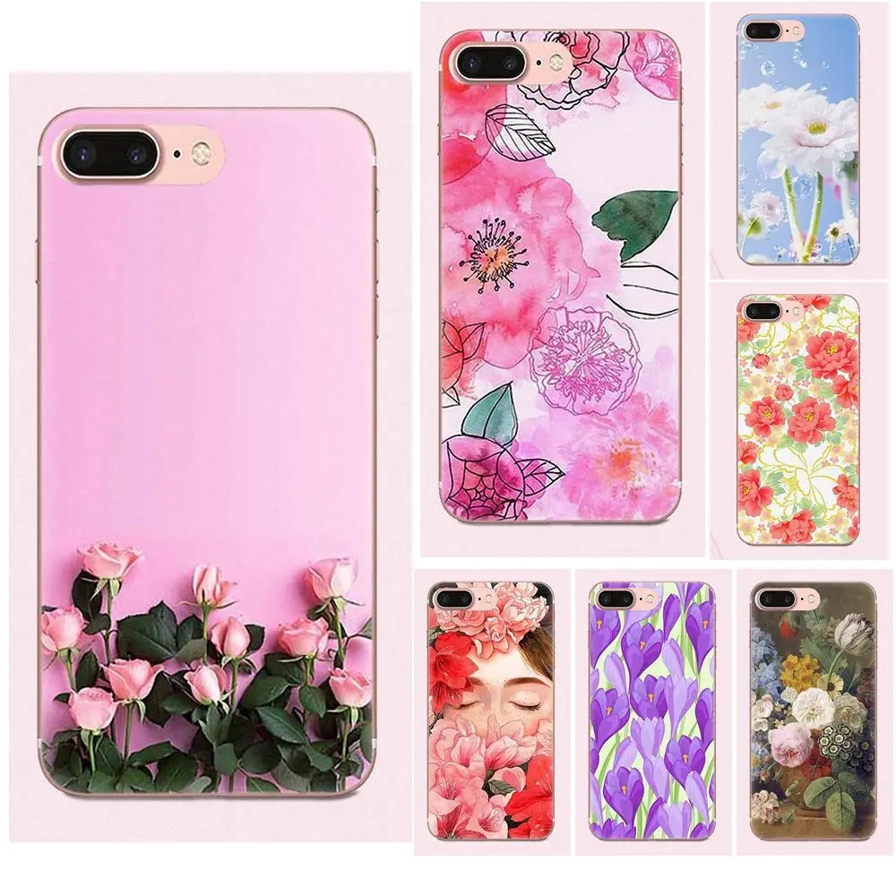 

TPU Phone Case Skin Cover For Xiaomi Redmi 5 4A 3 3S Pro Mi4 Mi4i Mi5 Mi5S Mi Max Mix 2 Note 3 4 Plus Color Flower Pink Roses