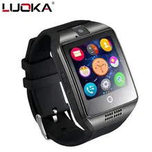 Luoka Bluetooth Cerdas Menonton Q18 Dengan Kamera Facebook Whatsapp Twitter Sync SMS Smartwatch Dukungan SIM TF Card Untuk iOS Android (Cina)