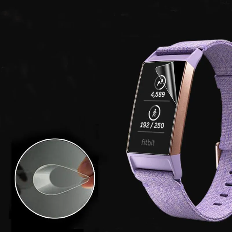 

5pieces Anti-scratch Ultra Thin HD Clear Protective Film Guard For Fitbit Charge 3 Charge3 Wristband Full Screen Protector Cover