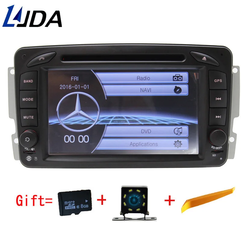 

LJDA 2 Din Car DVD Player for Mercedes Benz W203 W208 W209 W210 W463 W168 ML W163 W463 Viano W639 Radio bluetooth Gps navigation