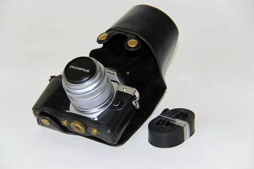 Чехол для камеры из искусственной кожи для Olympus OM-D E-M10 Mark III EM10III EM10 III 14-42 мм чехол для объектива камеры с ремешком