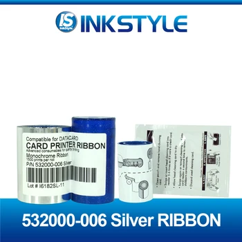 

10pcs Compatible 532000-006 Silver Ribbon 1500 prints for Datacard SP35plus SP75 SD260 FP65i Card Printer 552954-507