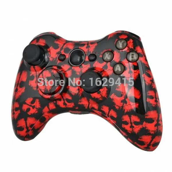

Custom Hydro Dipped Red Ghost Wireless Gamepads Remote Controller For Microsoft Xbox 360 Console Joystick