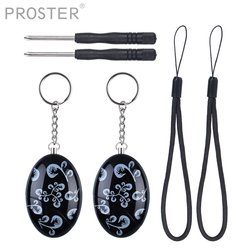 

Proster Personal Alarm 2 Pack 120db Keychain Anti-Theft Self-protection Security Alarm Anti Attack Panic Safety Alarm For Kids