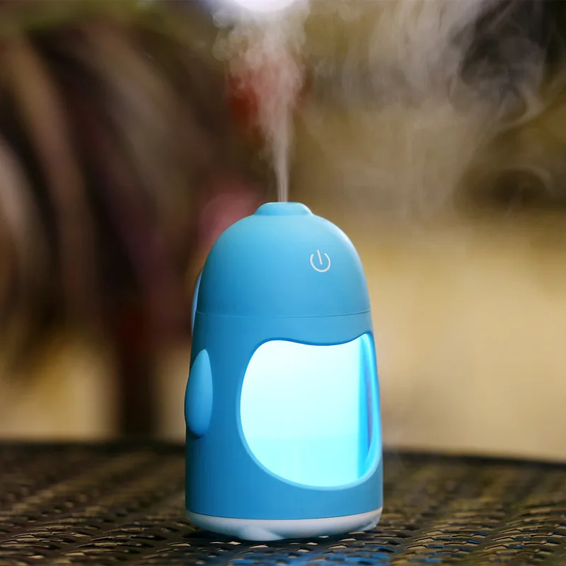 

USB Penguin Humidifiers 7 Color LED Light Air Ultrasonic Humidifier Essential Oil Diffuser Humidificador Gift Mist Maker