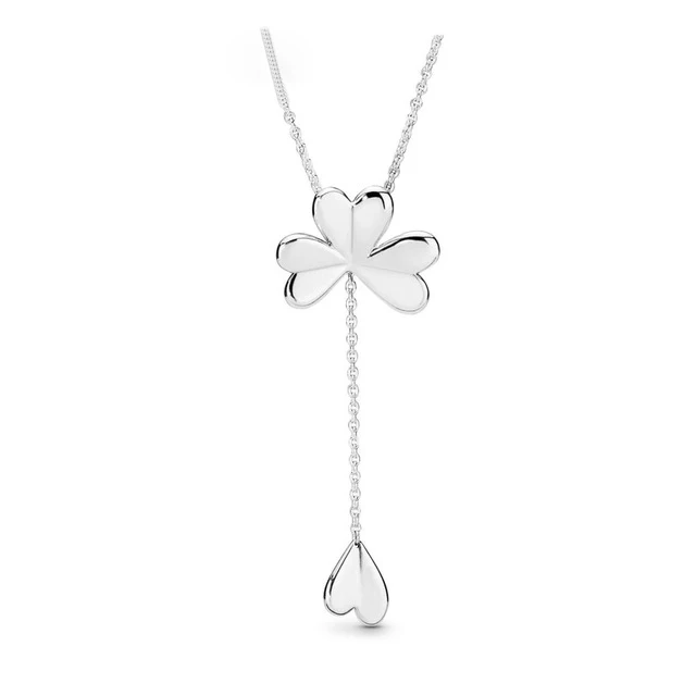 

Krisite 100%925 Sterling Silver 2019 Spring 397925 Four-leaf Clover Clavicular chain Ladies Necklace Pendant Free Shipping