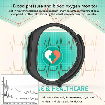 

New Hot F1 Fitness Blood Pressure Oxygen Heart Rate Monitor Smart Watch Band Bracelet New