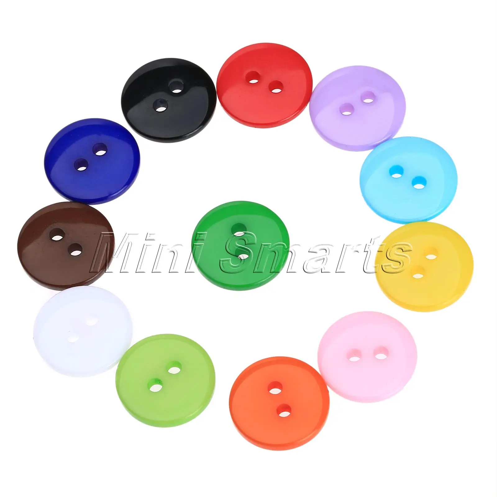 Pack of 10 Wooden Buttons 2-hole button Scrapbooking Embellishment