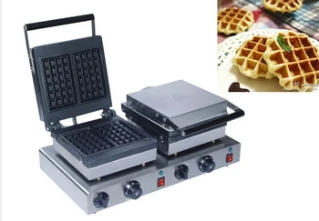 

Free shipping 110v 220v Double plate Belgium Waffle maker machine