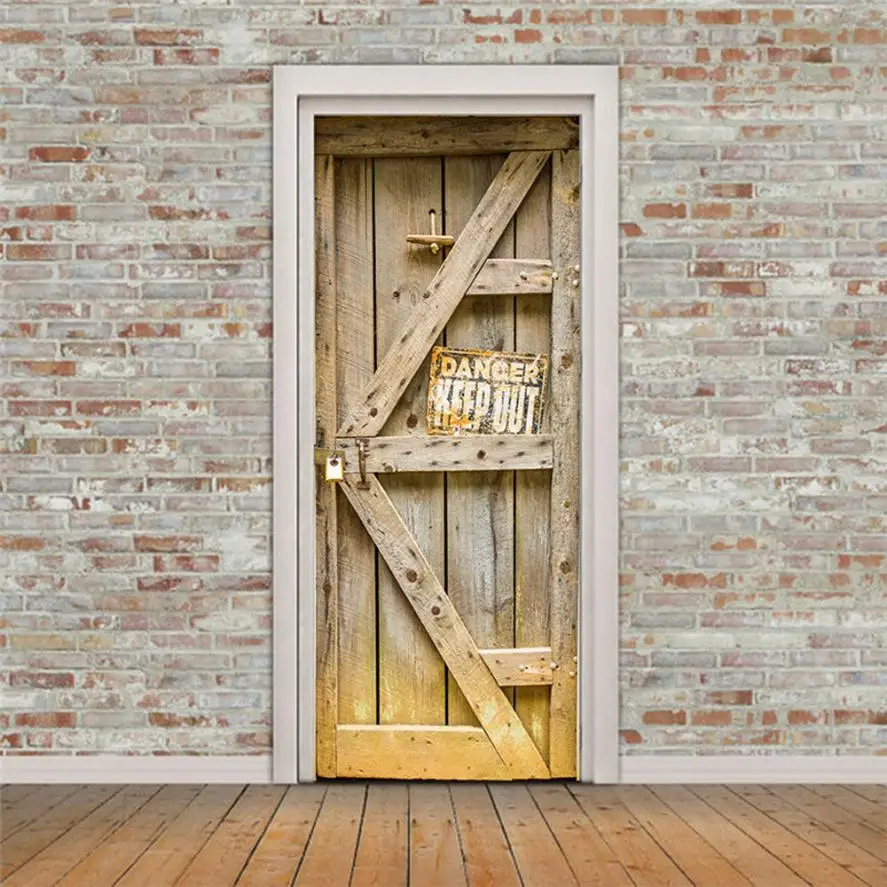 3D двери Стикеры деколь, художественный Декор Виниловый Съемный Плакат плакат со сценами оконные и дверные профили A4