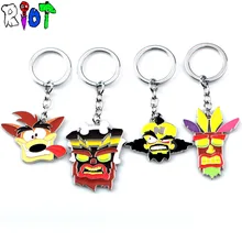 ACT игры Crash Bandicoot кожаный цепи колье Цепочки и ожерелья Рисунок Модель Пёс из мультфильма брелок подвеска брелок для детей фанаты подарок