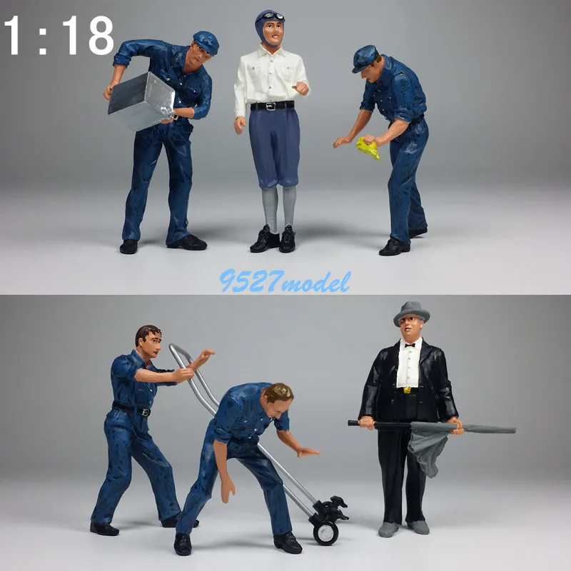 Special Offers resin 1:18 e car repair workmanship maintenance vehicle mold maintenance scene with doll model
