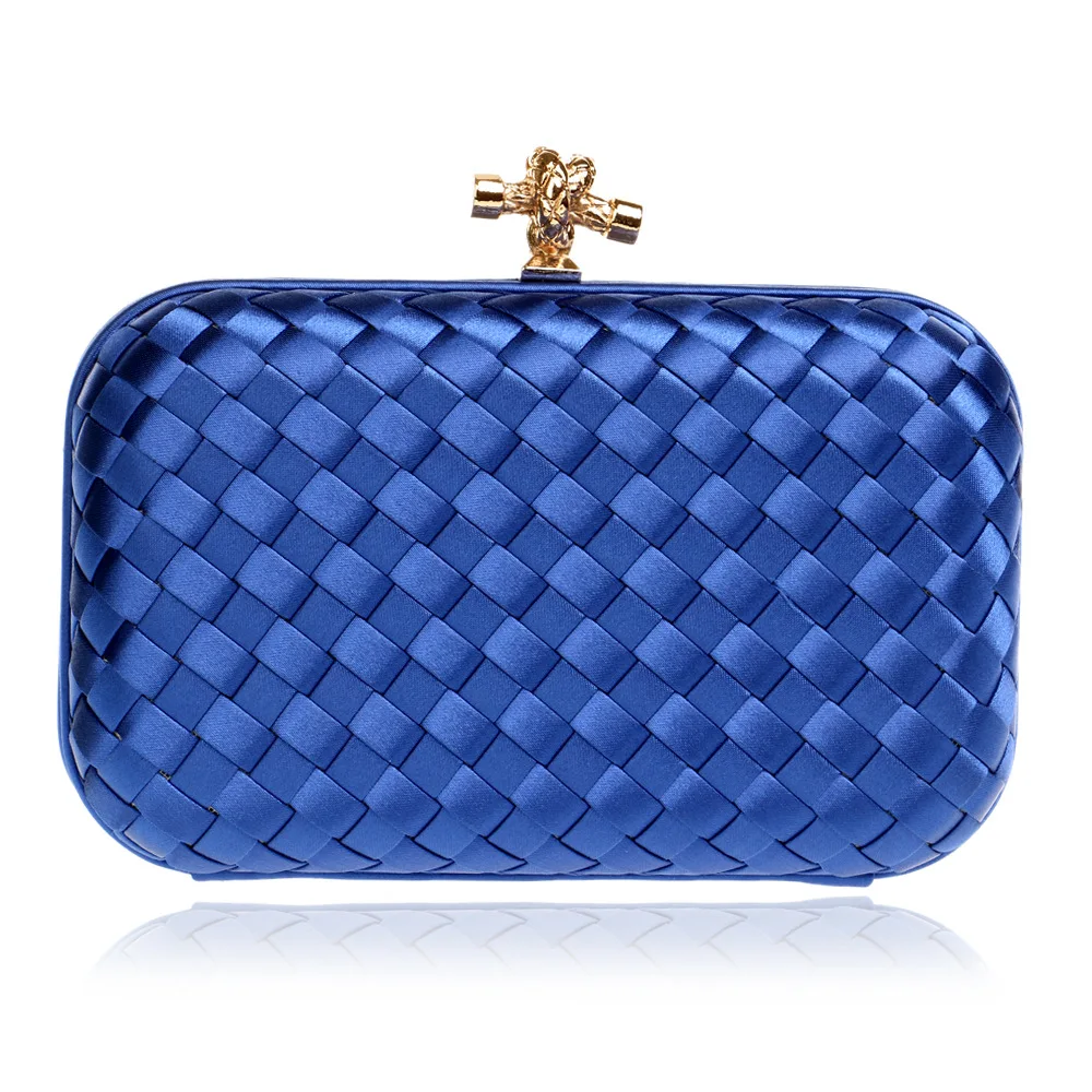 

Elegant Ladies Evening Clutch Bag with Chain Cross Knit Weave Shoulder Bag Women'S Handbags Purse Wallets for Wedding
