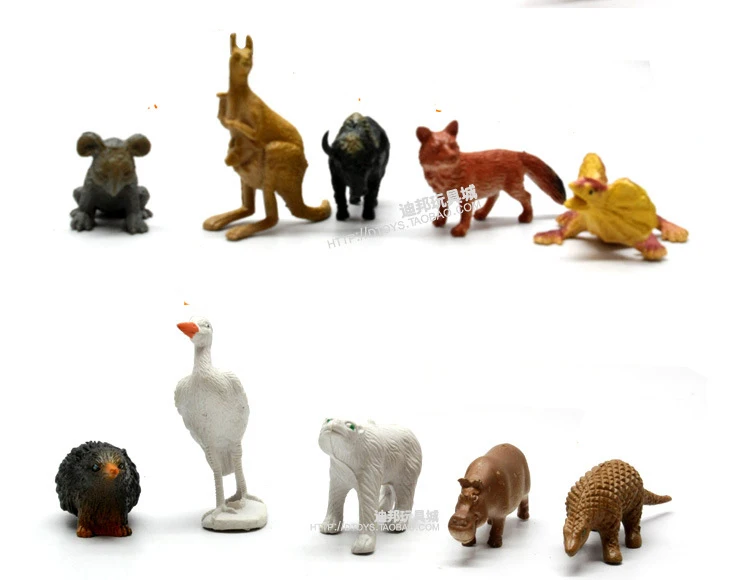 small plastic zoo animals